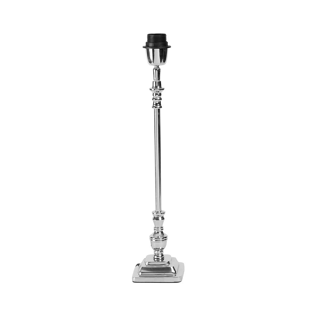 Côté Table Pied De Lampe En Aluminium Gris Et Argent - Attaleia 3 Côté Table Pied De Lampe En Aluminium Gris Et Argent - Attaleia