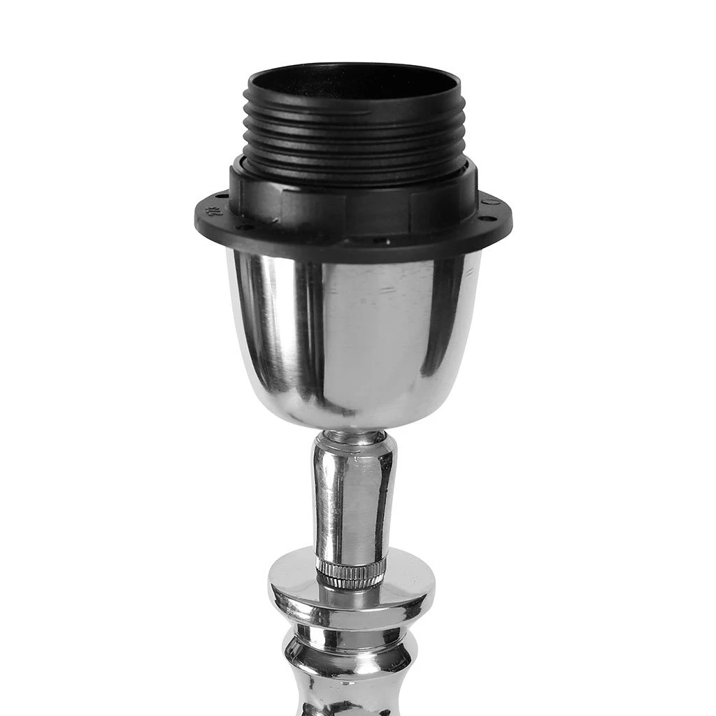 Côté Table Pied De Lampe Olibia Gris Argenté En Aluminium (grand Modèle) 5 Côté Table Pied De Lampe Olibia Gris Argenté En Aluminium (grand Modèle) – Image 3