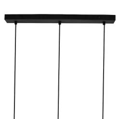 Côté Table Suspension 3 Feux En Fer Et Manguier L121cm Noir Mat - Ferese -Sema Design Boutique 35826 DET03 WEB