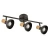 Corep Spot 3 Lumières En Métal Effet Bois Noir - Alvar -Sema Design Boutique 606641 FRN01 WEB