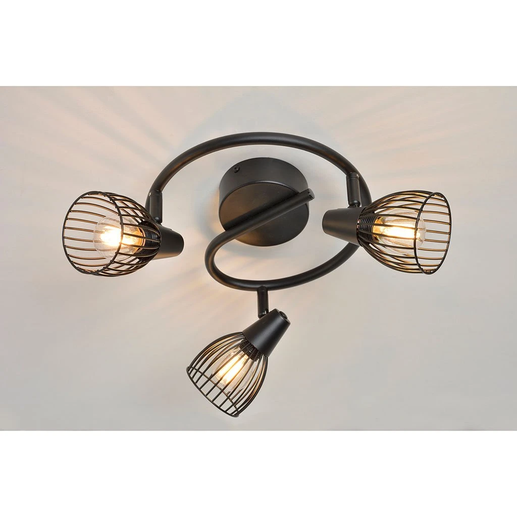Corep Plafonnier 3 Lumières Metal D30cm Noir - Filaire Jaro 4 Corep Plafonnier 3 Lumières Metal D30cm Noir - Filaire Jaro – Image 2