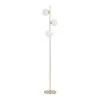 Opjet Lampadaire En Métal H152cm 3 Globes En Verre Opaline Doré - Edmond -Sema Design Boutique 610315 DEB WEB