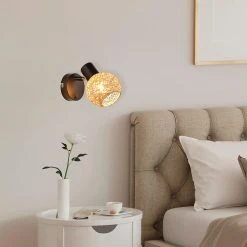 Corep Spot 1 Lumière En Metal Et Ficelle H18cm Noir - Malya -Sema Design Boutique 613453 FRN03 WEB