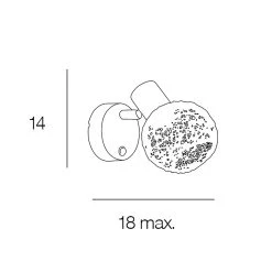 Corep Spot 1 Lumière En Metal Et Ficelle H18cm Noir - Malya -Sema Design Boutique 613453 FRN04 WEB