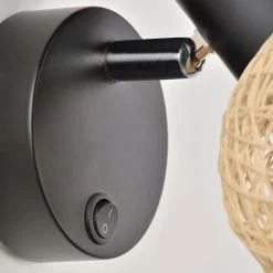 Corep Spot 1 Lumière En Metal Et Ficelle H18cm Noir - Malya -Sema Design Boutique 613453 FRN05 WEB