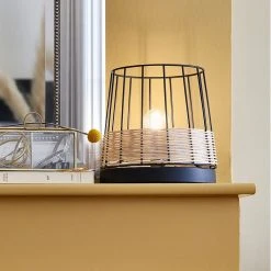 Corep Lampe En Métal Et Bois H20cm Noir - Indah -Sema Design Boutique 613464 FRN03 WEB