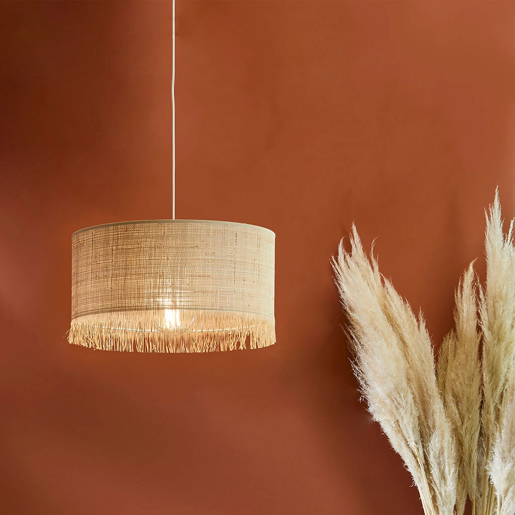 Corep Suspension Cylindre Raphia D38cm Naturel - Ibiza 7 Corep Suspension Cylindre Raphia D38cm Naturel - Ibiza – Image 5