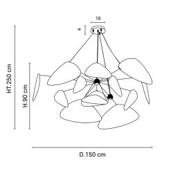 Market Set Suspension En Métal Et Papier D150cm Blanc - Screen Murano 11 Market Set Suspension En Métal Et Papier D150cm Blanc - Screen Murano -Sema Design Boutique 620335 FRN03 WEB