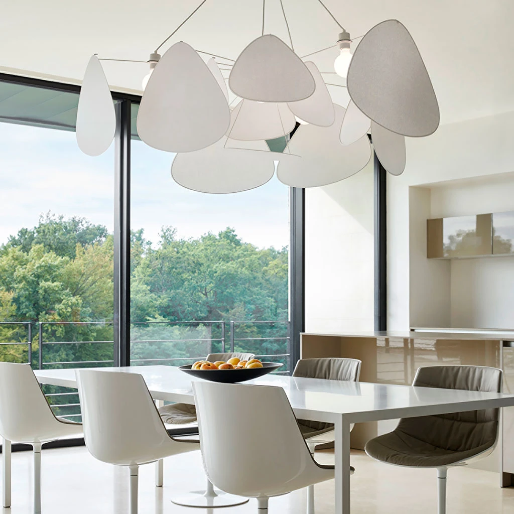 Market Set Suspension En Métal Et Papier D150cm Blanc - Screen Murano 7 Market Set Suspension En Métal Et Papier D150cm Blanc - Screen Murano – Image 5