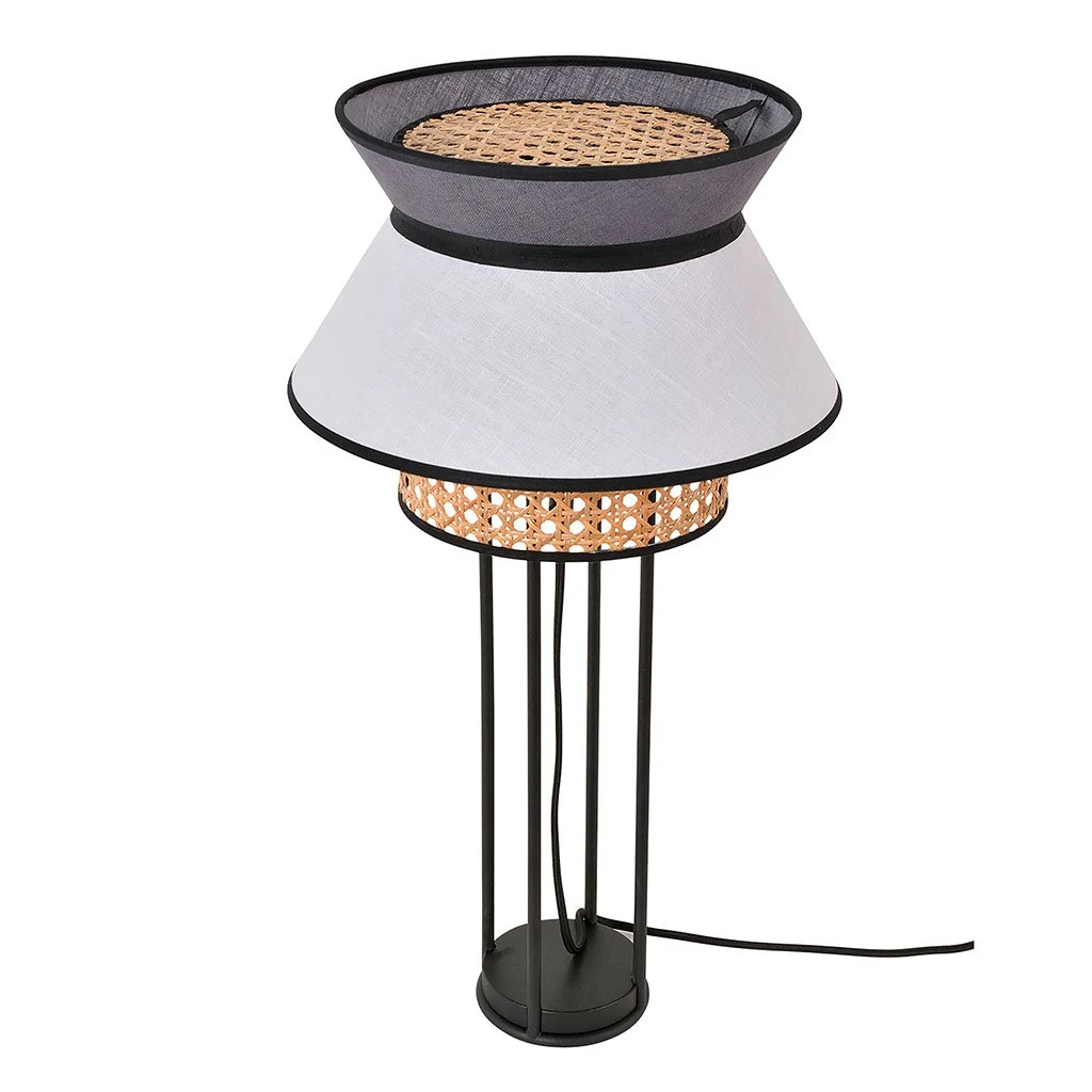Market Set Lampe Blanc Et Anthracite H56cm - Singapour 3 Market Set Lampe Blanc Et Anthracite H56cm - Singapour