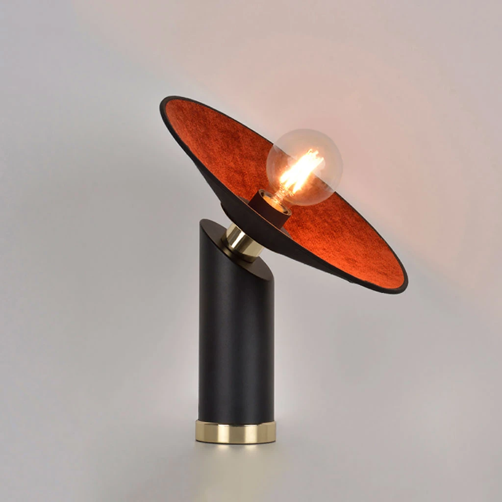 Market Set Lampe En Métal Et Velour H37cm Cognac - Gatsby 5 Market Set Lampe En Métal Et Velour H37cm Cognac - Gatsby – Image 3