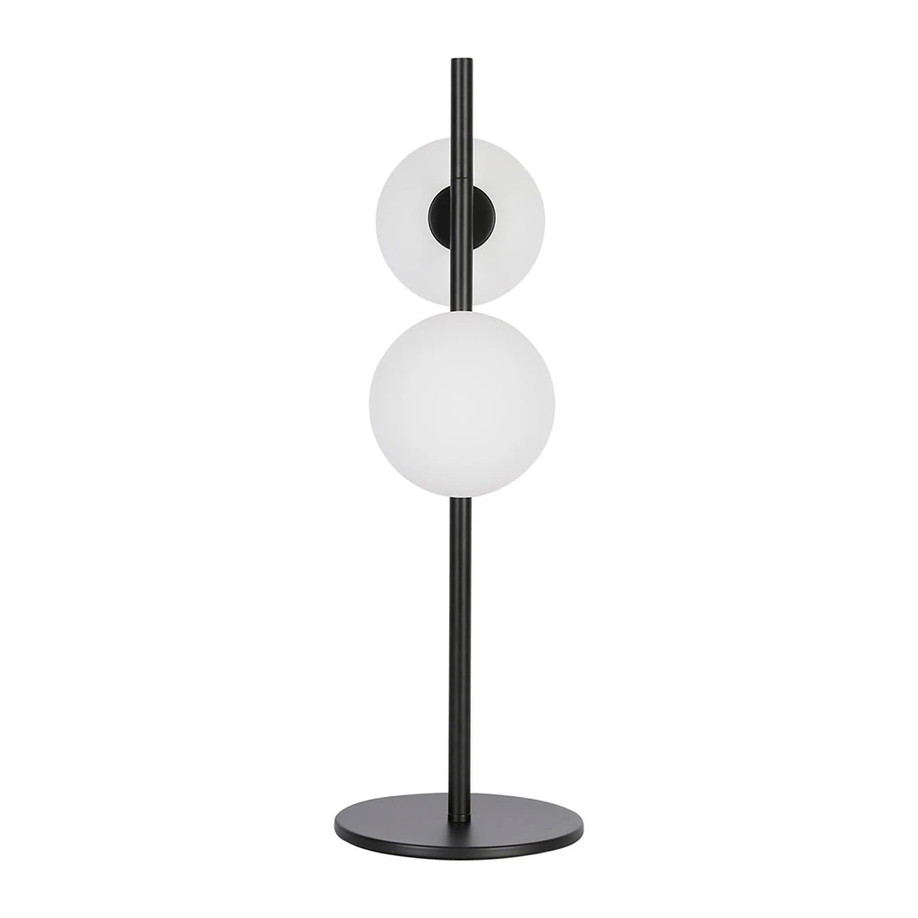 Opjet Lampe En Métal 2 Globes En Verre H53cm Noir - Edmond 5 Opjet Lampe En Métal 2 Globes En Verre H53cm Noir - Edmond – Image 3