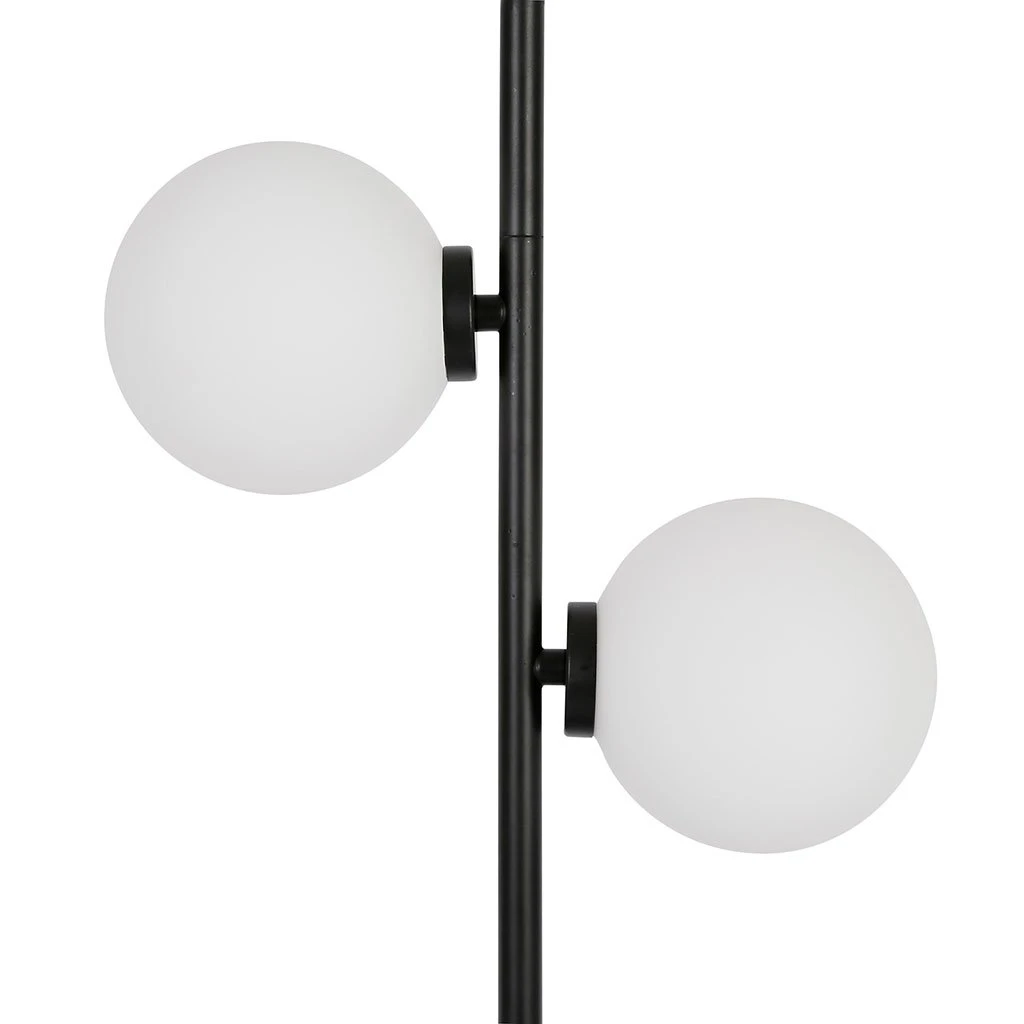 Opjet Lampe En Métal 2 Globes En Verre H53cm Noir - Edmond 6 Opjet Lampe En Métal 2 Globes En Verre H53cm Noir - Edmond – Image 4