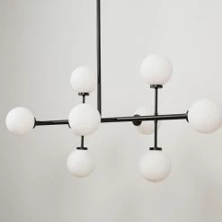 Opjet Suspension Edmond 10 Globes En Verre Opaline Noir -Sema Design Boutique 622000 SITU05 WEB
