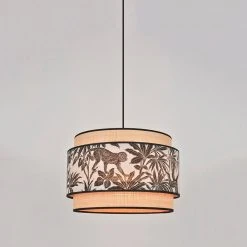 Corep Suspension En Coton Et Raphia D38cm Naturel Et Noir - Milo -Sema Design Boutique 622492 FRN02 WEB