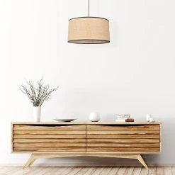 Corep Suspension En Raphia D38cm Naturel - Cylindre -Sema Design Boutique 622493 FRN04 WEB