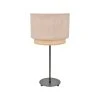 Corep Lampe En Raphia Et Velour H50cm Sable - Boheme