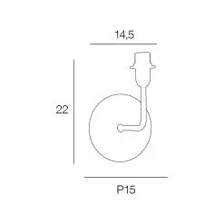 Corep Applique En Métal H22 Cm Blanc - Jim -Sema Design Boutique 622520 FRN03 WEB