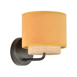 Corep Applique Boheme En Metal Et Velours H17cm Moutarde