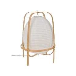 Corep Lampe En Papier Et Bambou H40cm Blanc - Akemi