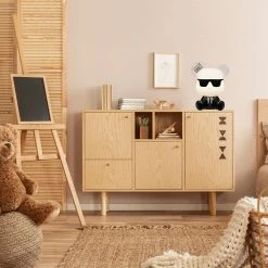 Corep Lampe Led Noir Et Blanc H28.5cm - Teddy -Sema Design Boutique 622538 FRN04 WEB