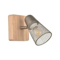 Corep Spot 1 Lumière En Métal H14.5cm Naturel Et Gris - Hillside