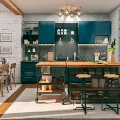 Corep Plafonnier 4 Lumières En Metal H14.5cm Naturel Et Gris - Hillside -Sema Design Boutique 622548 FRN04 WEB