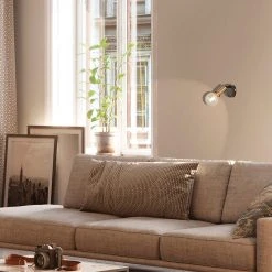 Corep Spot 1 Lumière En Métal Et Laiton H12.5cm Noir - Winston -Sema Design Boutique 622561 FRN04 WEB