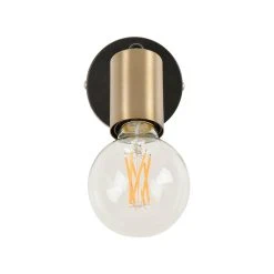 Corep Spot 1 Lumière En Métal Et Laiton H12.5cm Noir - Winston -Sema Design Boutique 622561 FRN05 WEB