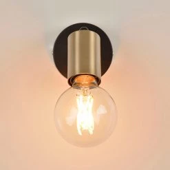 Corep Spot 1 Lumière En Métal Et Laiton H12.5cm Noir - Winston -Sema Design Boutique 622561 FRN06 WEB