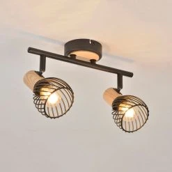 Corep Spot 2 Lumières En Métal H16cm Mat Noir - Kento -Sema Design Boutique 622566 FRN02 WEB