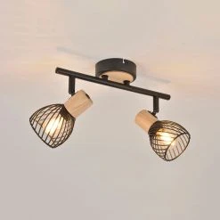 Corep Spot 2 Lumières En Métal H16cm Mat Noir - Kento -Sema Design Boutique 622566 FRN05 WEB