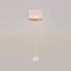 Corep Lampadaire En Metal Et Coton H171cm Blanc - Raito -Sema Design Boutique 622569 FRN02 WEB
