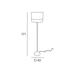 Corep Lampadaire En Metal Et Coton H171cm Blanc - Raito -Sema Design Boutique 622569 FRN03 WEB