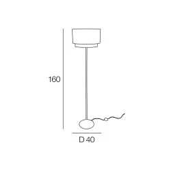 Corep Lampadaire En Metal Et Velours H160cm Sable - Boheme -Sema Design Boutique 622572 FRN03 WEB