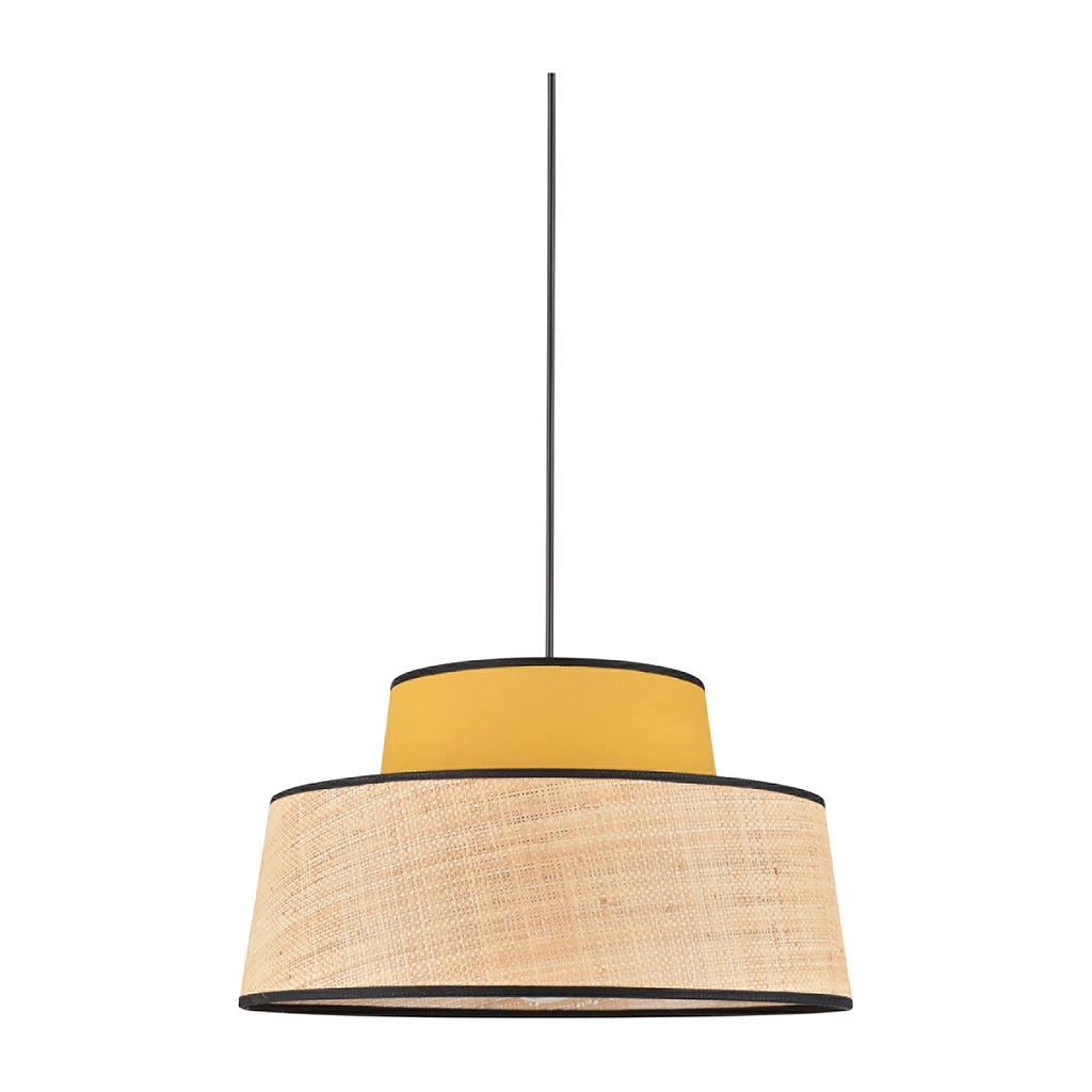 Corep Suspension En Coton Et Raphia D38cm Moutarde - Mallorca 3 Corep Suspension En Coton Et Raphia D38cm Moutarde - Mallorca