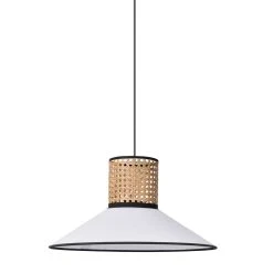 Corep Suspension En Coton Et Cannage D44cm Blanc - Pennsy