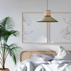 Corep Suspension En Coton Et Cannage D44cm Kaki - Pennsy -Sema Design Boutique 622598 FRN04 WEB