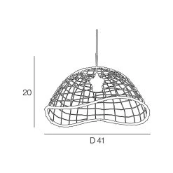 Corep Suspension En Métal Et Bambou D41cm Anthracite - Lanka -Sema Design Boutique 622602 FRN03 WEB