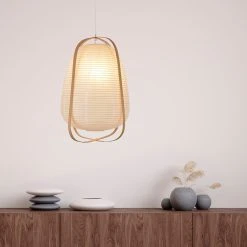 Corep Suspension En Bambou Et Papier D36cm Blanc - Akemi 9 Corep Suspension En Bambou Et Papier D36cm Blanc - Akemi -Sema Design Boutique 622606 FRN04 WEB