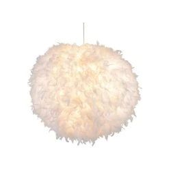 Corep Suspension Boule En Plumes Blanc D70cm Blanc - Kokot -Sema Design Boutique 622608 FRN05 WEB