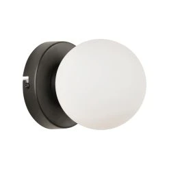 Corep Applique En Metal Et Verre H12cm Noir - Seventy