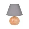 Corep Lampe En Bois Et Coton H24cm Ardoise - Rondo -Sema Design Boutique 622623 FRN01 WEB