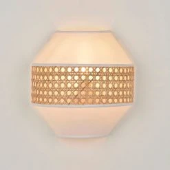 Corep Applique En Coton Et Cannage H21cm Blanc - Jarawa 11 Corep Applique En Coton Et Cannage H21cm Blanc - Jarawa -Sema Design Boutique 622630 FRN02 WEB