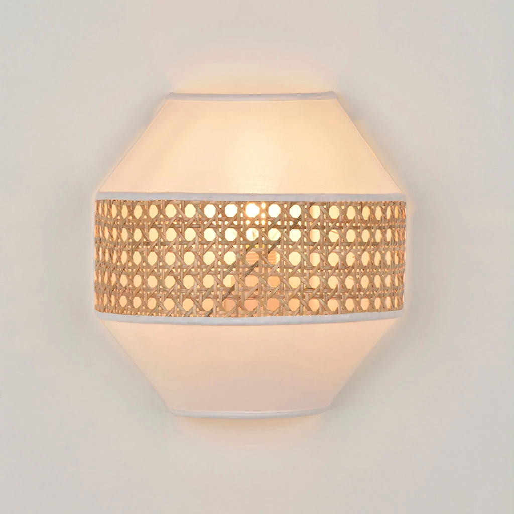 Corep Applique En Coton Et Cannage H21cm Blanc - Jarawa 5 Corep Applique En Coton Et Cannage H21cm Blanc - Jarawa – Image 3