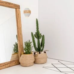 Corep Applique En Coton Et Cannage H21cm Blanc - Jarawa 13 Corep Applique En Coton Et Cannage H21cm Blanc - Jarawa -Sema Design Boutique 622630 FRN04 WEB