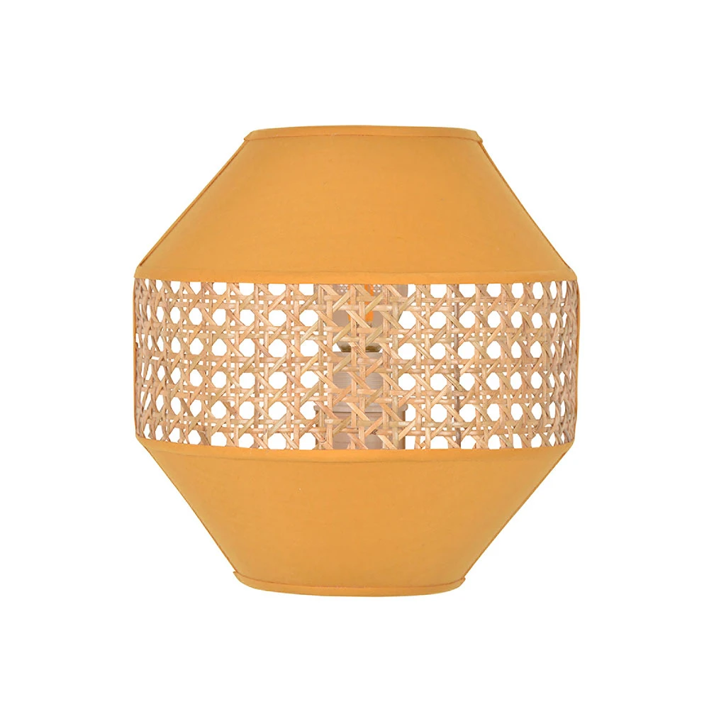 Corep Applique En Coton Et Cannage H21cm Moutarde - Jarawa 3 Corep Applique En Coton Et Cannage H21cm Moutarde - Jarawa