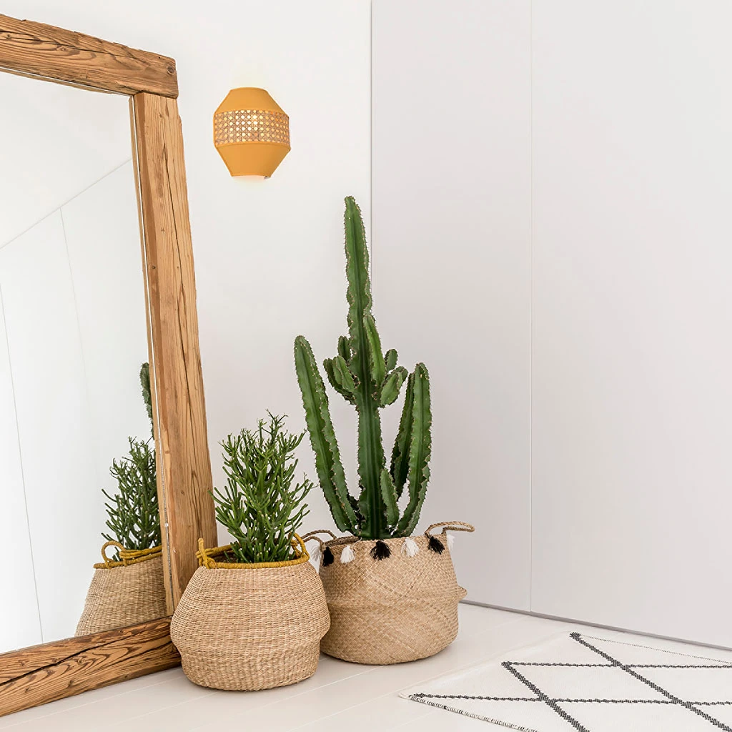 Corep Applique En Coton Et Cannage H21cm Moutarde - Jarawa 7 Corep Applique En Coton Et Cannage H21cm Moutarde - Jarawa – Image 5