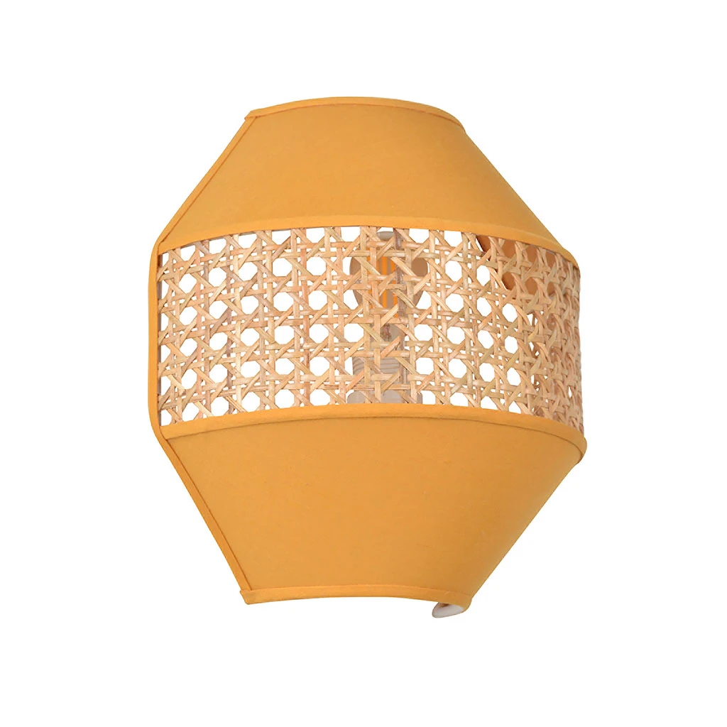 Corep Applique En Coton Et Cannage H21cm Moutarde - Jarawa 8 Corep Applique En Coton Et Cannage H21cm Moutarde - Jarawa – Image 6