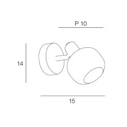 Corep Spot 1 Lumière En Métal Et Velour H14cm Blanc - Shelby -Sema Design Boutique 622671 FRN03 WEB